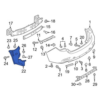 Mazda OE - Rear Right Bumper Splash Shield