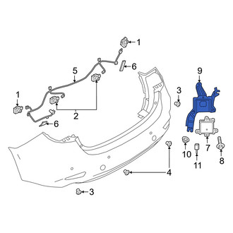 Mazda OE - Right Blind Spot Detection System Warning Sensor Bracket
