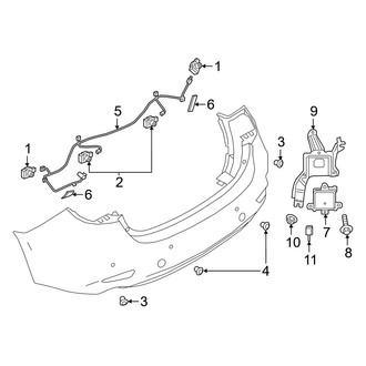 Mazda OE - Rear Bumper - Electrical Components