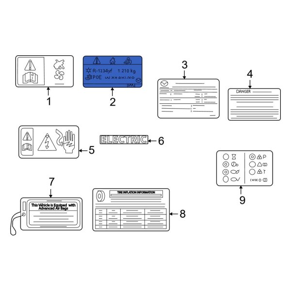 A/C System Information Label