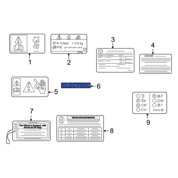 Hybrid High Voltage Information Label