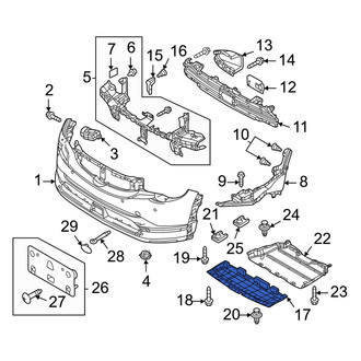 Mazda OE - Front Bumper Splash Shield