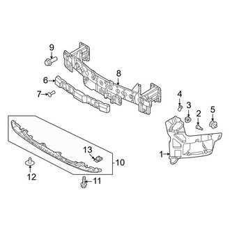 Mazda OE - Front Bumper & Grille - Bumper & Components (Brackets and Impact Bar)