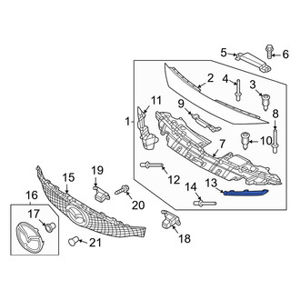 Mazda OE - Front Left Lower Grille Molding