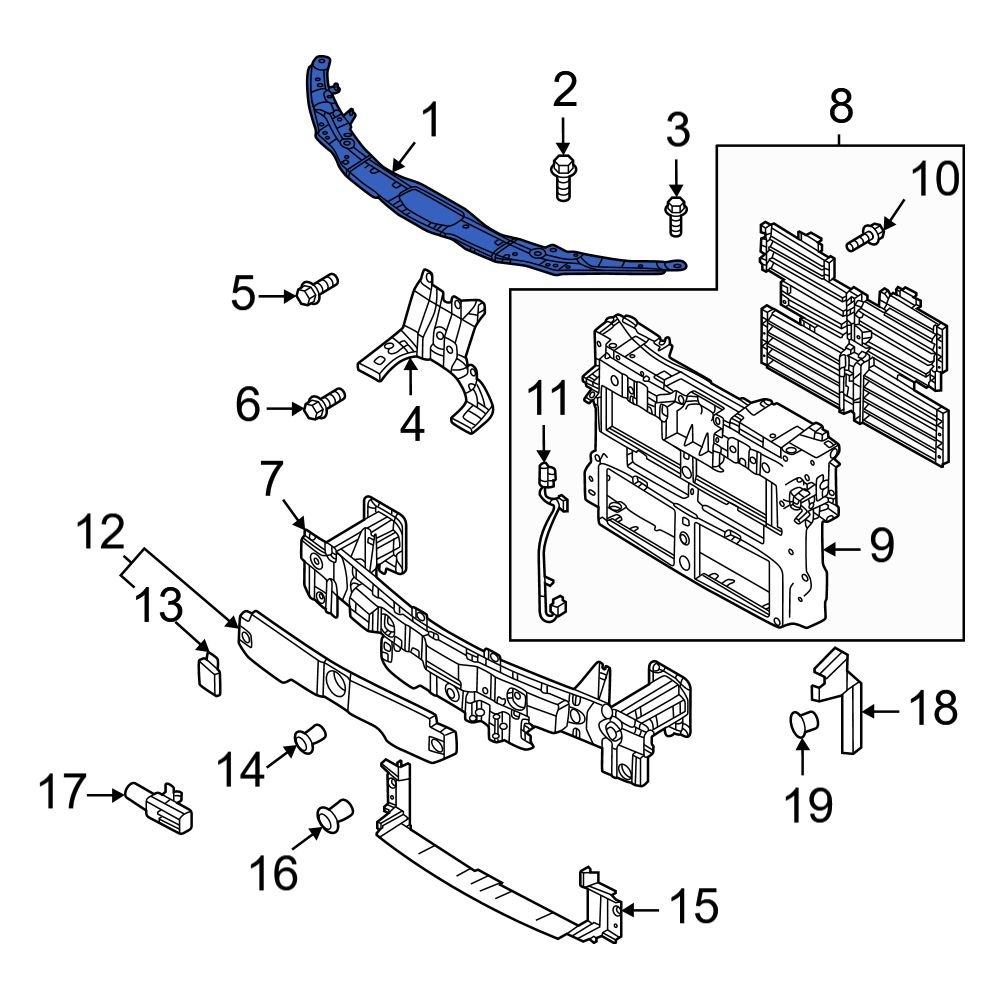 mazda-oe-dn4e53150a-front-upper-radiator-support-tie-bar