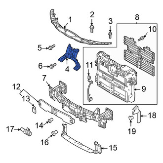 Mazda OE - Front Hood Latch Support