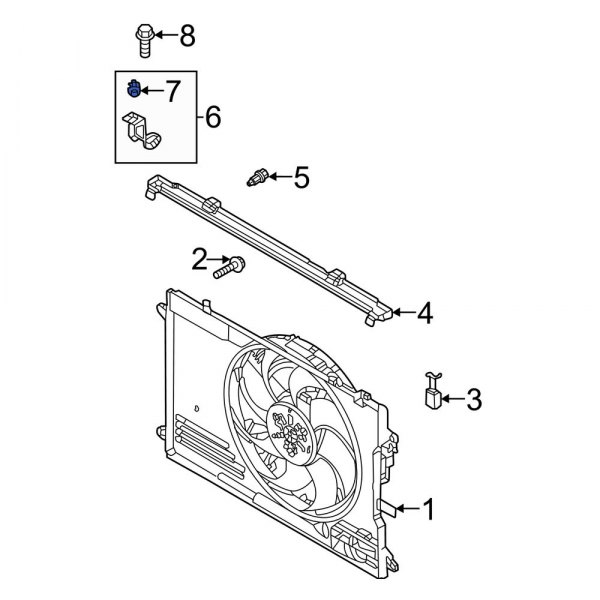 Engine Cooling Fan Shroud Insulator