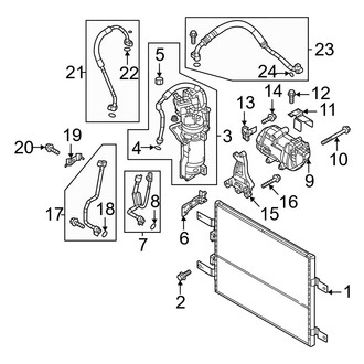 Mazda OE - Air Conditioner & Heater - Condenser, Compressor & Lines (Compressor and Cooler)