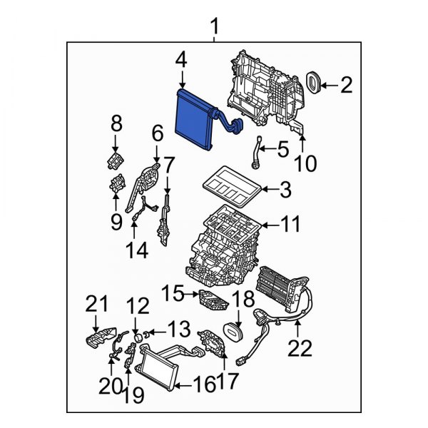 A/C Evaporator Core