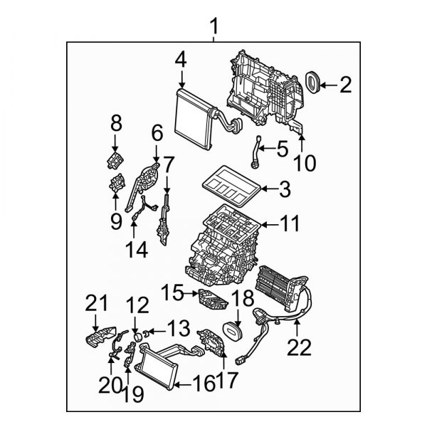 Air Conditioner & Heater - Evaporator & Heater Components