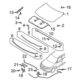 Mazda OE - Front Hood Release Cable