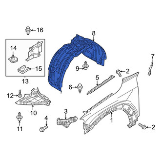 Mazda OE - Front Left Outer Fender Splash Shield