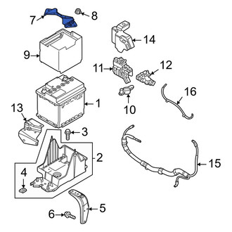 Mazda OE - Battery Hold Down