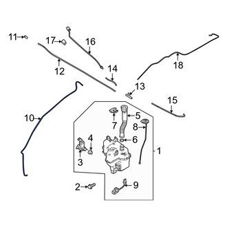 Mazda OE - Front Windshield Washer Hose