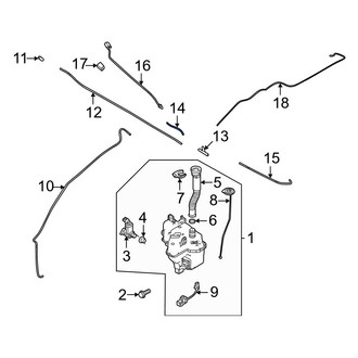 Mazda OE - Front Windshield Washer Hose