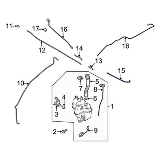 Mazda OE - Front Windshield Washer Hose