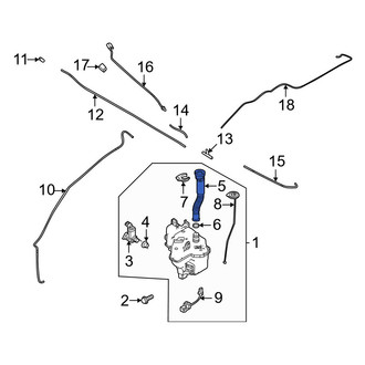 Mazda OE - Front Washer Fluid Reservoir Filler Pipe