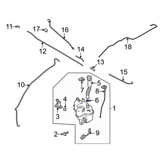 Mazda OE - Washer Fluid Reservoir Filler Pipe Grommet