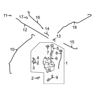 Mazda OE - Windshield - Washer Components
