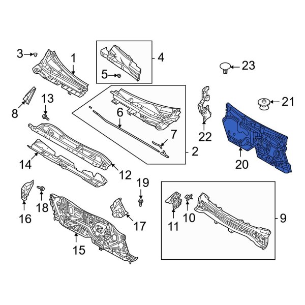 Mazda OE DN4J6863X Front Engine Compartment Insulation