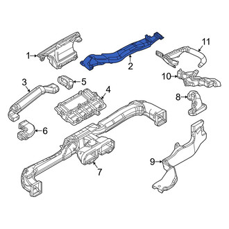 Mazda OE - Front Right Upper Inner Instrument Panel Air Duct