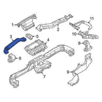 Mazda OE - Front Left Upper Inner Instrument Panel Air Duct