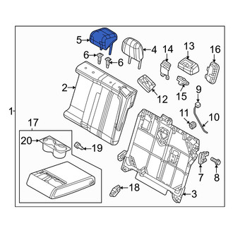Mazda OE - Rear Center Headrest