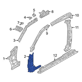 Mazda OE - Left Lower Body A-Pillar Reinforcement