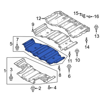 Mazda OE - Center Floor Pan Splash Shield