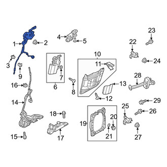 Mazda OE - Rear Left Upper Door Latch Assembly