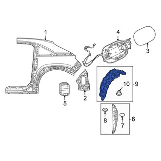 Mazda OE - Rear Left Quarter Panel Splash Shield