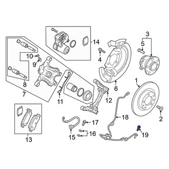 Mazda OE - Brake Dust Shield Bolt