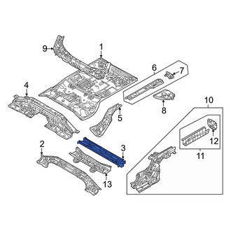 Mazda OE - Rear Center Floor Pan Crossmember