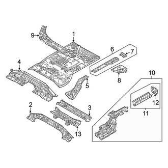 Mazda OE - Rear Body & Floor - Floor & Rails