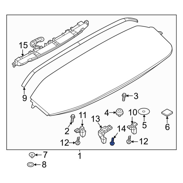 Mazda OE 997350514 - Grille Screw