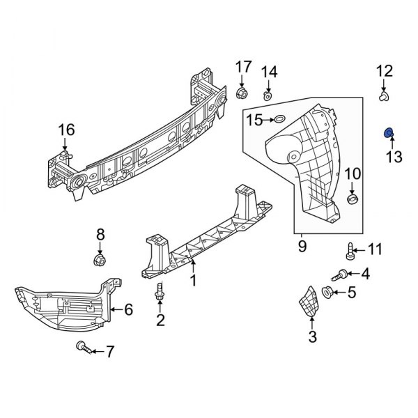 Bumper Splash Shield Grommet