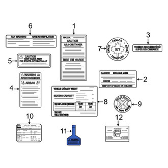 Mazda OE - Air Bag Information Label