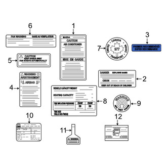 Mazda OE - Fuel Information Label