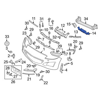 Mazda OE - Front Center Bumper Impact Absorber