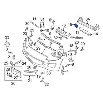Mazda OE - Front Left Bumper Impact Absorber