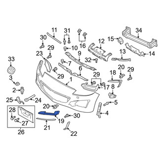 Mazda OE - Front Left Jack Plug Cover