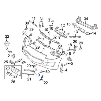 Mazda OE - Front Left Bumper Trim