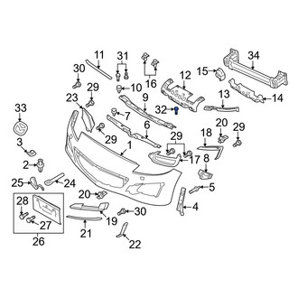 Mazda OE - Front Bumper Cover Bolt