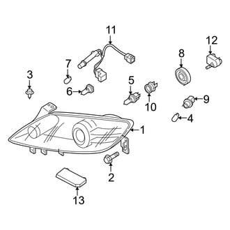 Mazda OE - Front Lamps - Headlamp Components