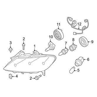 Mazda OE - Front Lamps - Headlamp Components (Halogen Lamps)