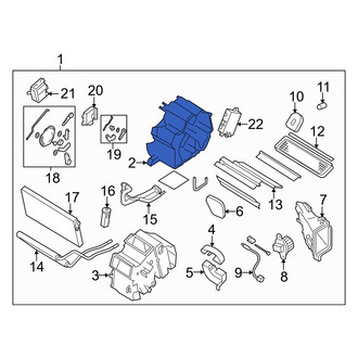 Mazda OE - Right A/C Evaporator Core Case
