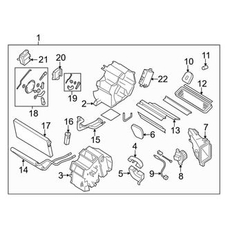 Mazda OE - Air Conditioner & Heater - Evaporator Components