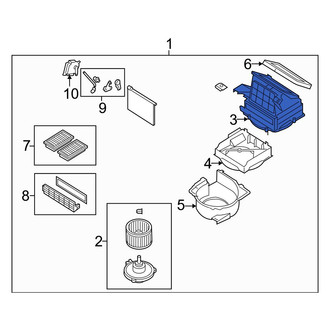 Mazda OE - Upper HVAC Blower Motor Cover