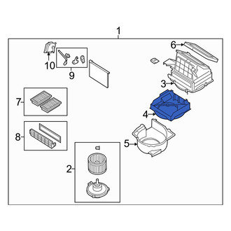 Mazda OE - Center HVAC Blower Motor Cover