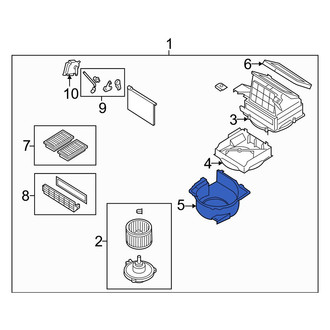 Mazda OE - Lower HVAC Blower Motor Cover